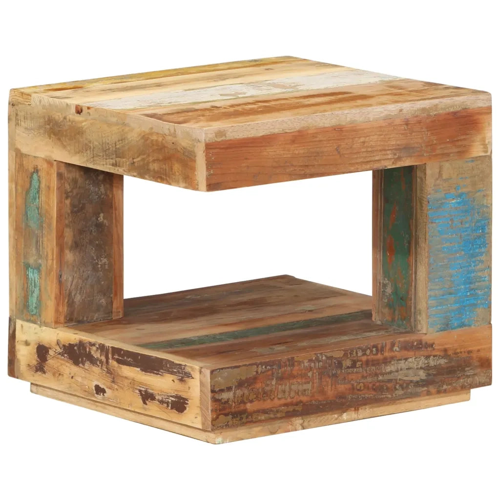 Tavolino da Salotto 45x45x40 cm in Legno Massello di Recupero 338008