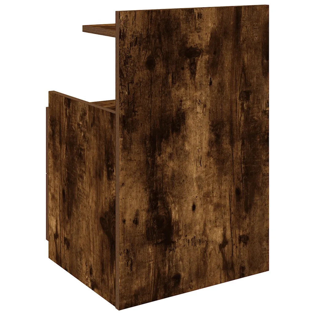 Comodini 2 pz con 2 cassetti Rovere Affumicato 40x36,5x62 cm