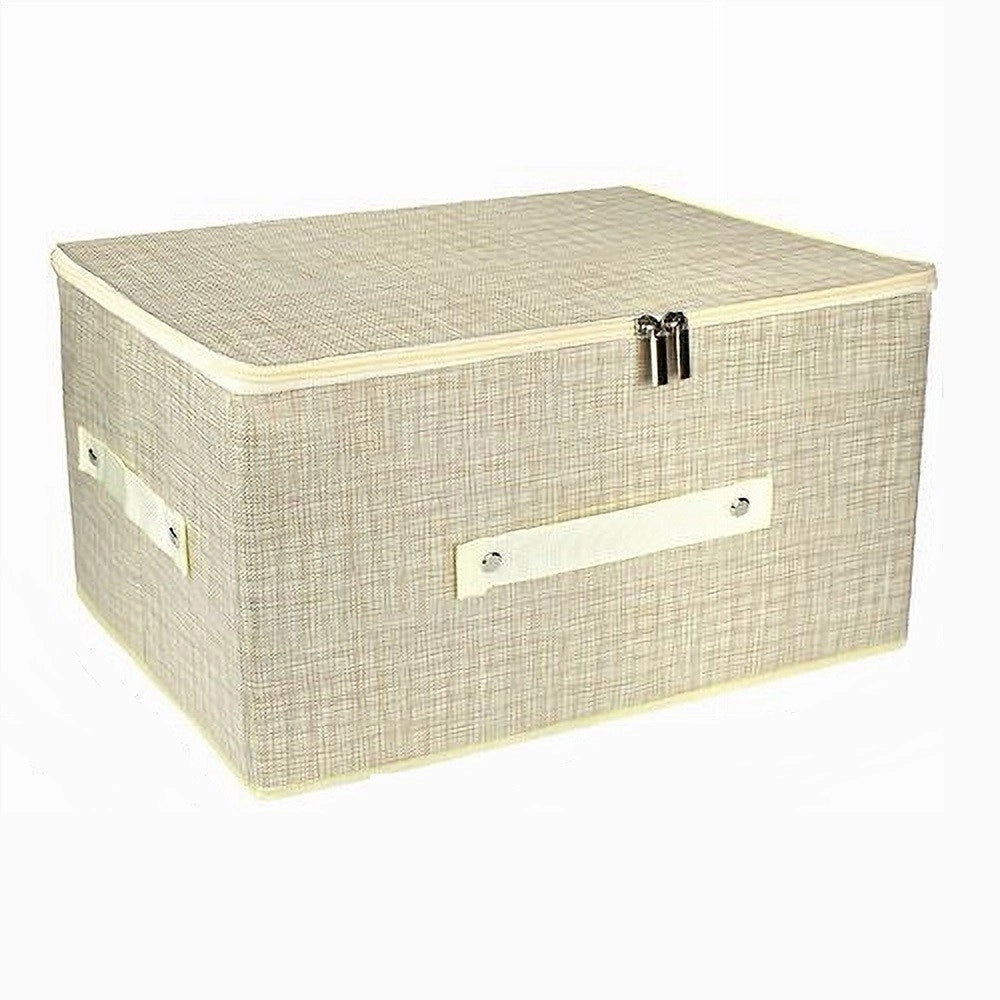 Trade Shop - Scatola Box Salvaspazio Portatutto Contenitore Organizer Cerniera 60x45x24cm 79418 -