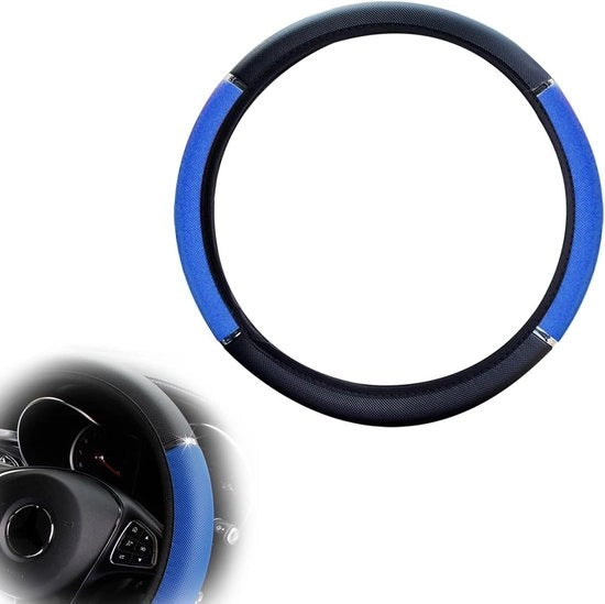 Stabilizzatore anti-slip in silicone universale con forma morbida - Alloggiamento guida 37-38 cm nero e blu