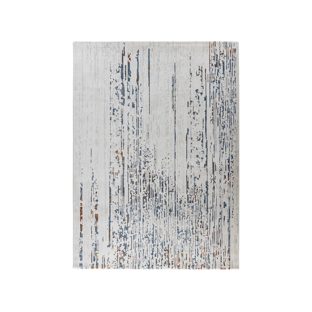 Tappeto di design Lorin 425 in grigio e multicolore