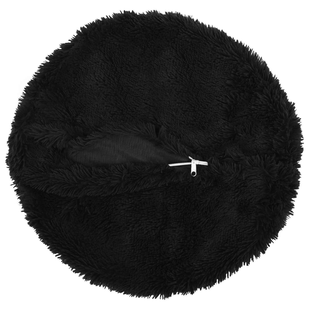 Cuscino con cuscino HEERLEN 2 pz Nero Fleece PV 929217