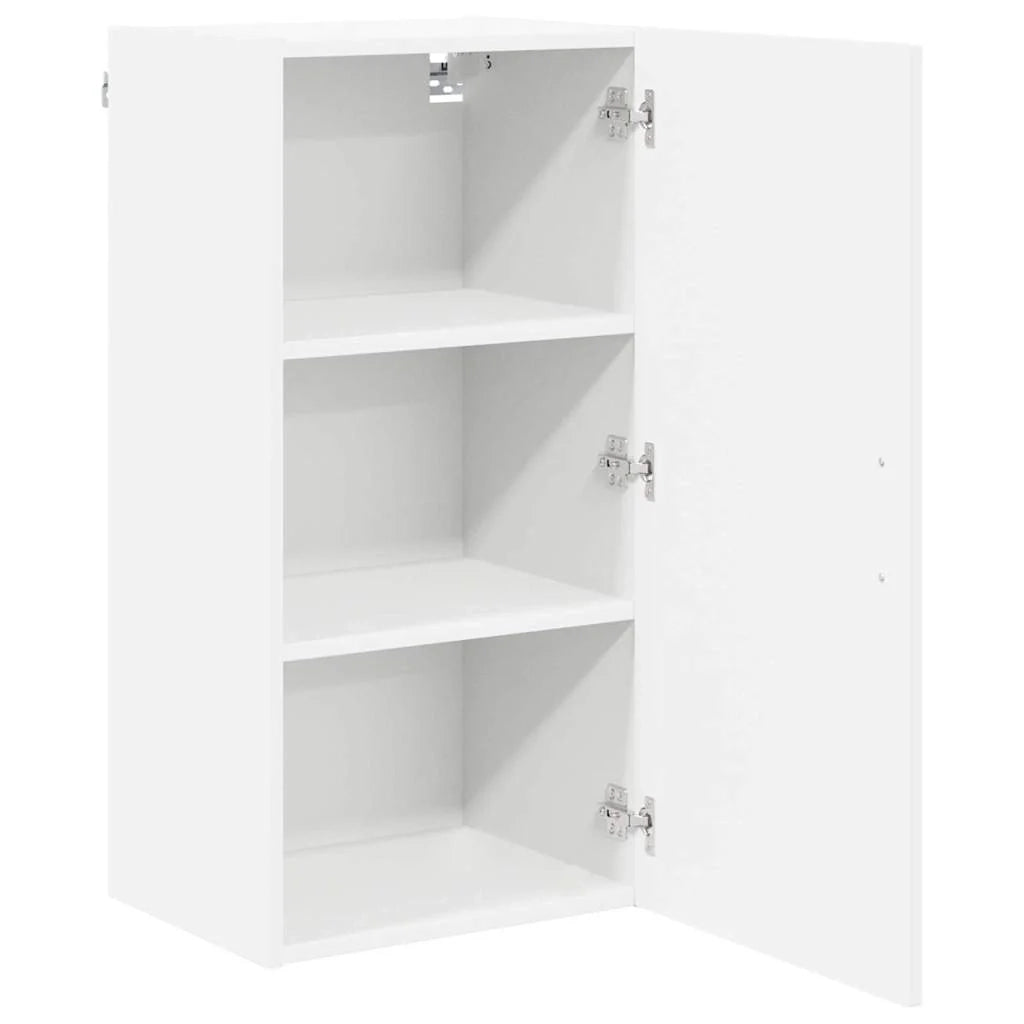 Mobile da cucina rettangolare moderno 40 x 31 x 80 cm con pratico spazio di archiviazione linee pulite legno ingegnerizzato bianco 02_0054042
