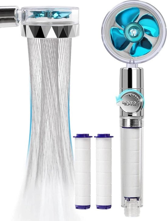 Doccia a getto d'acqua ridotto - Testa doccia per bagno con tubo doccia - 3 filtri in PP cotone