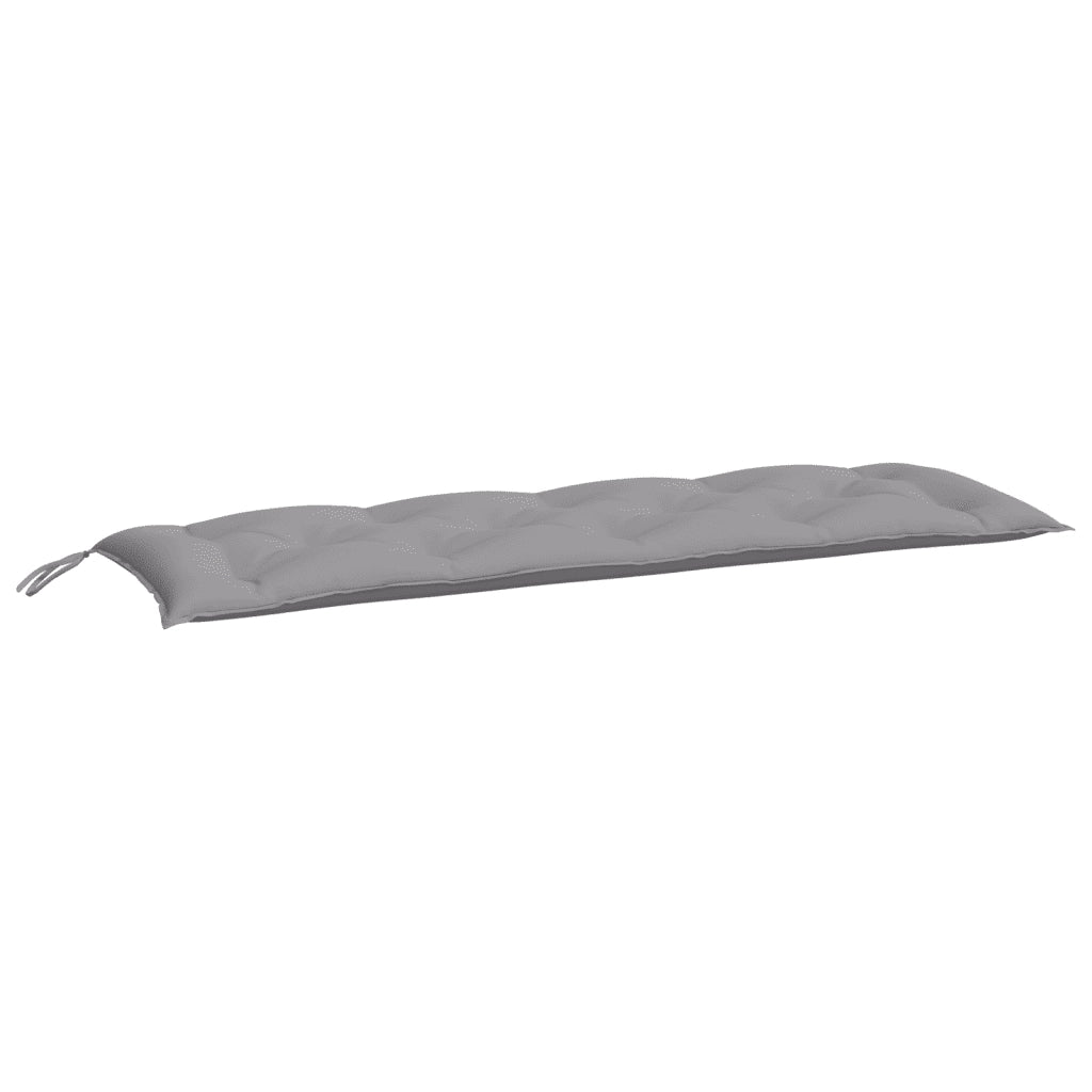Cuscini per Panca 2 pz-Set di 2 Cuscini per panchina Grigi 150x50x7 cm in Tessuto Oxford