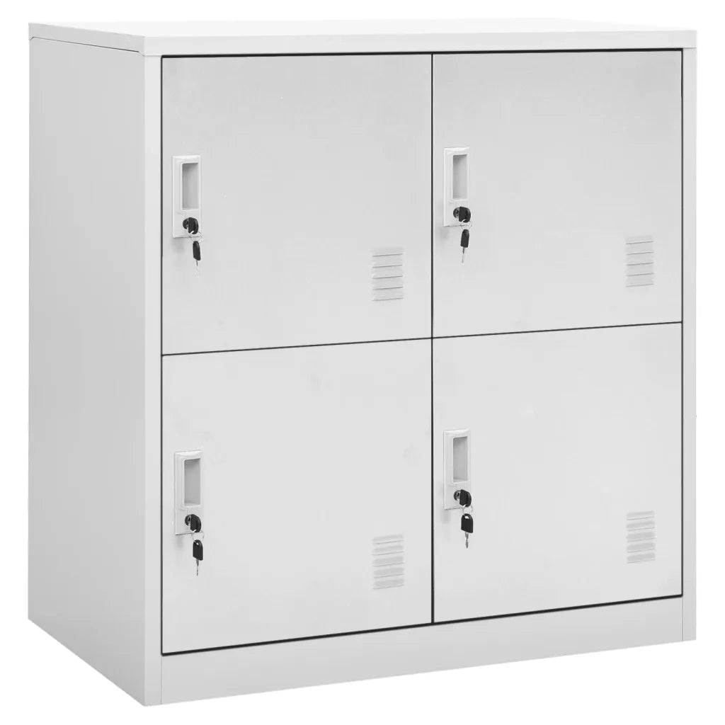 Armadietti con Chiave 2 pz Grigio Chiaro 90x45x92,5 cm Acciaio 3095223