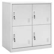 Armadietti con Chiave 2 pz Grigio Chiaro 90x45x92,5 cm Acciaio 3095223