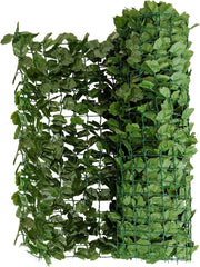 Balcone esterno, rete di ombreggiatura, fogliame artificiale, facile da mantenere, protezione dal vento con 10 fermacavi, per balcone, terrazza e matrimonio (150 x 240 cm)