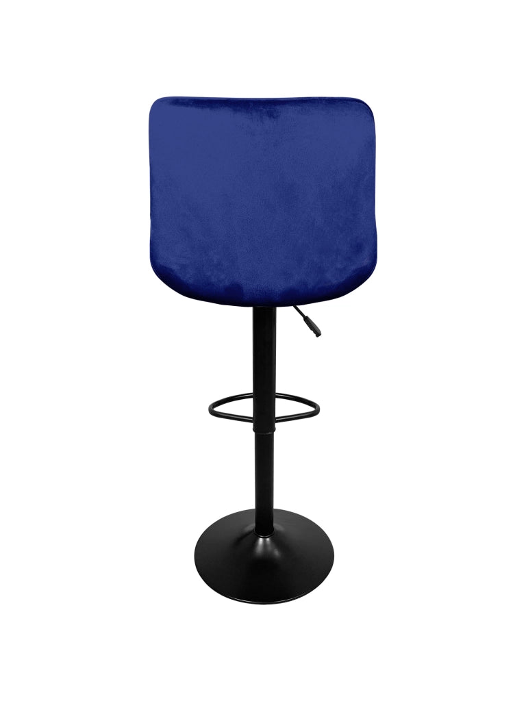 Coppia Sgabelli da Bar/Casa Moderni Girevoli con Schienale Quadrato Sgabello Con Altezza Regolabile in Velluto Basamento Antigraffio - Blu
