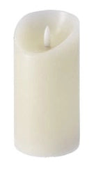 1 Pezzo Candela a Led Cilindrica con Timer Avorio 7,5 x 15 cm