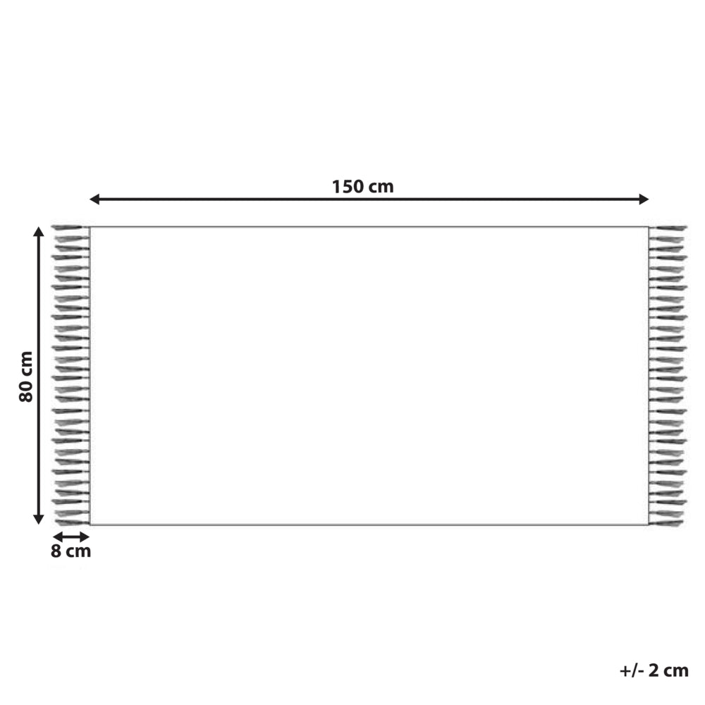 Tappeto di lana multicolore 80 x 150 cm kilim fatto a mano con nappe soggiorno camera da letto