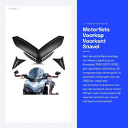 Kit di protezione per il cofano - Estensione del parafango - Estremità del cofano - Per Kawasaki Z900 2017-2019 - Alta qualità ABS Plastica - Nero - Incluso adesivo 3M - Copertura del cofano