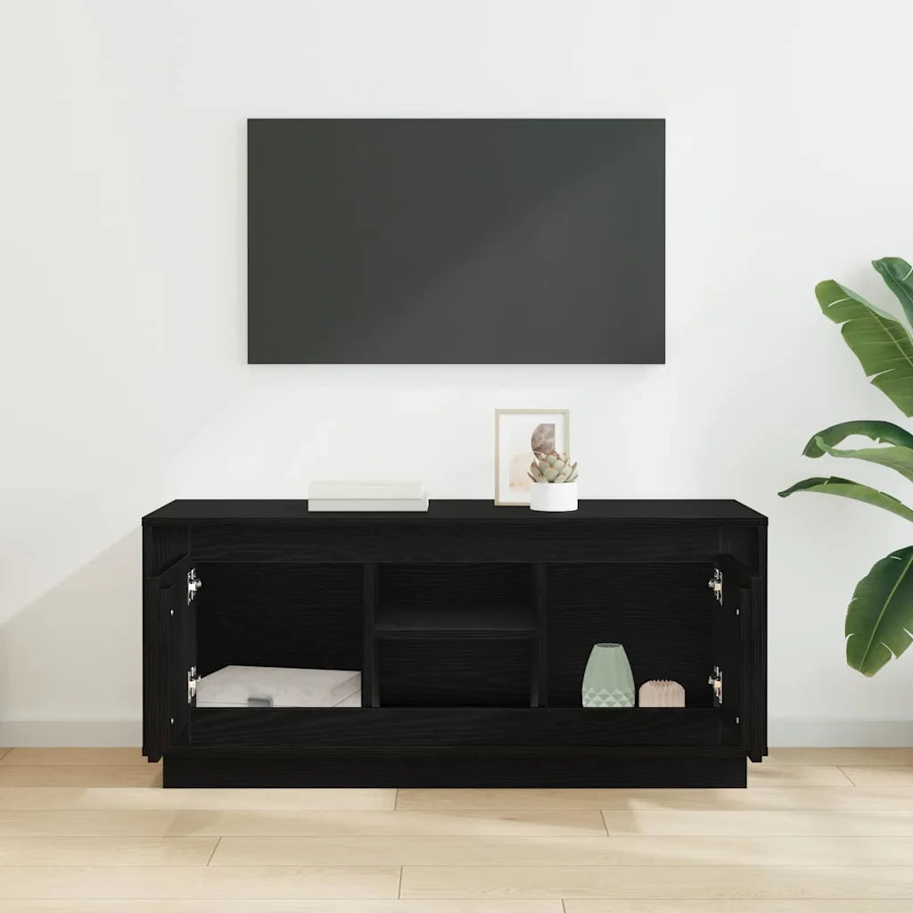 Mobile TV Rovere Nero 102 x 35 x 45 cm Legno multistrato