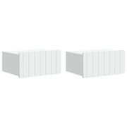Mobiletto da notte a muro 2 pcs Bianco 49 x 34,5 x 24 cm