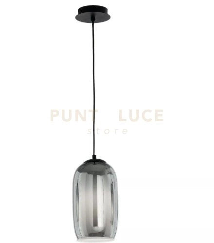 SOSPENSIONE BONNIE 3 VETRO FUME' 1 LUCE ATTACCO E27 D.15CM H.29CM