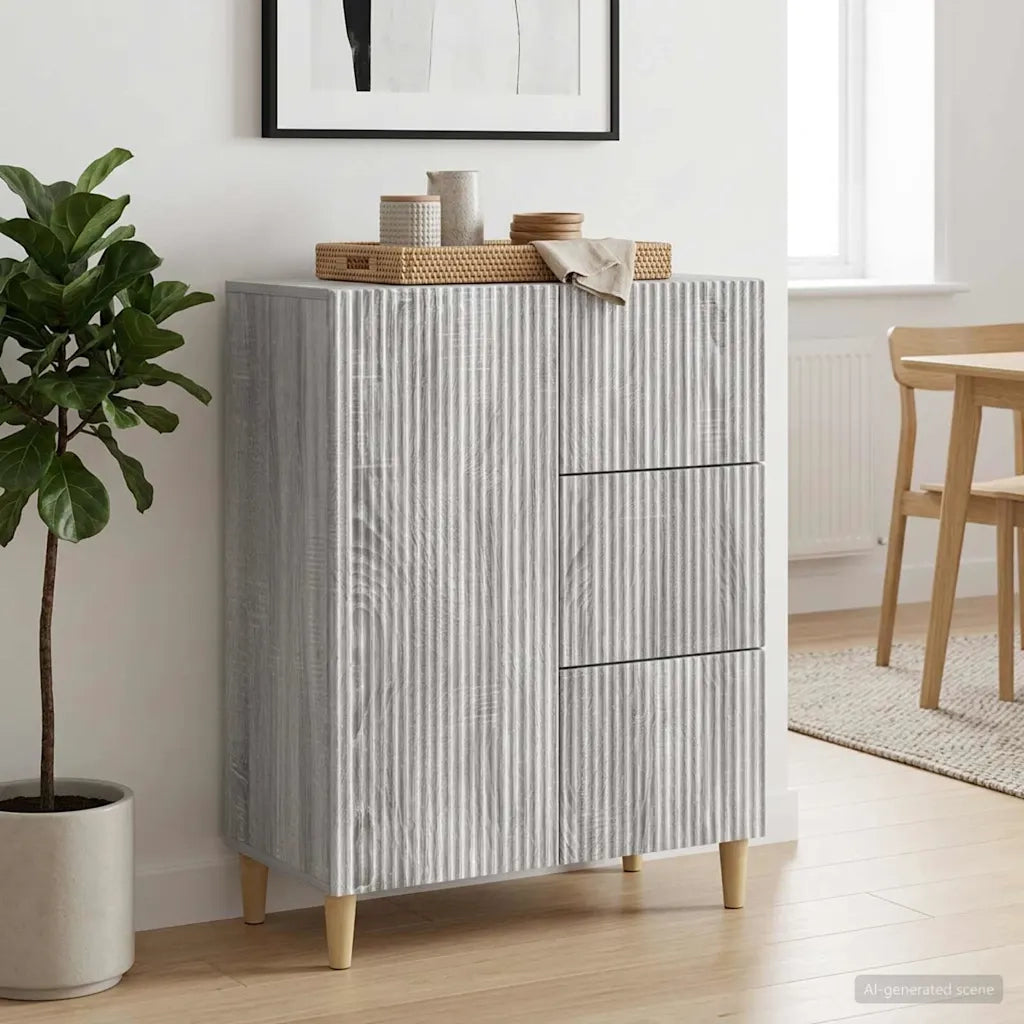 Credenza Grigio Sonoma 66 x 34,5 x 90 cm Legno ingegnerizzato 894631
