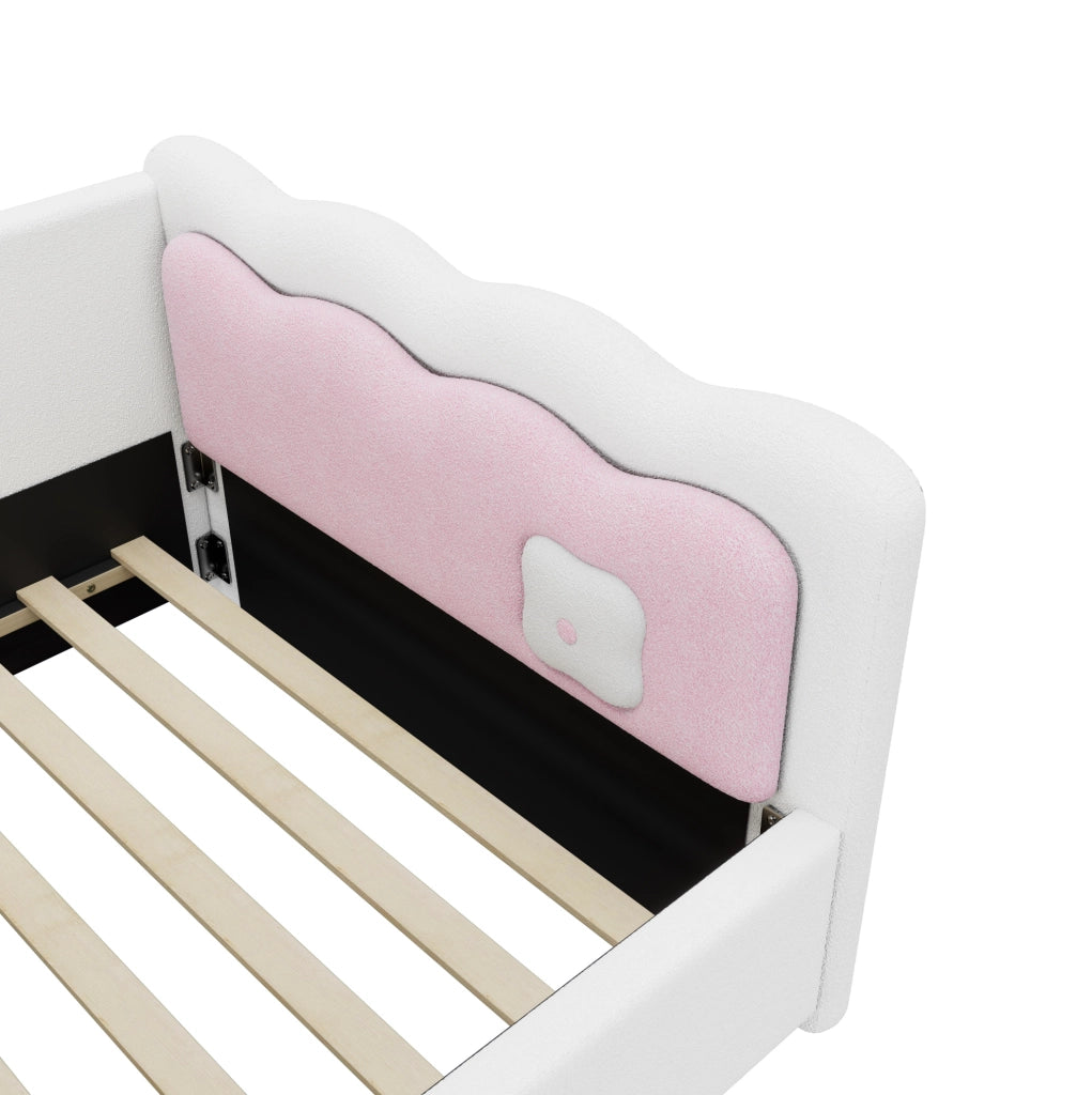 Letto daybed 90x200 cm con illuminazione LED, struttura resistente e design moderno