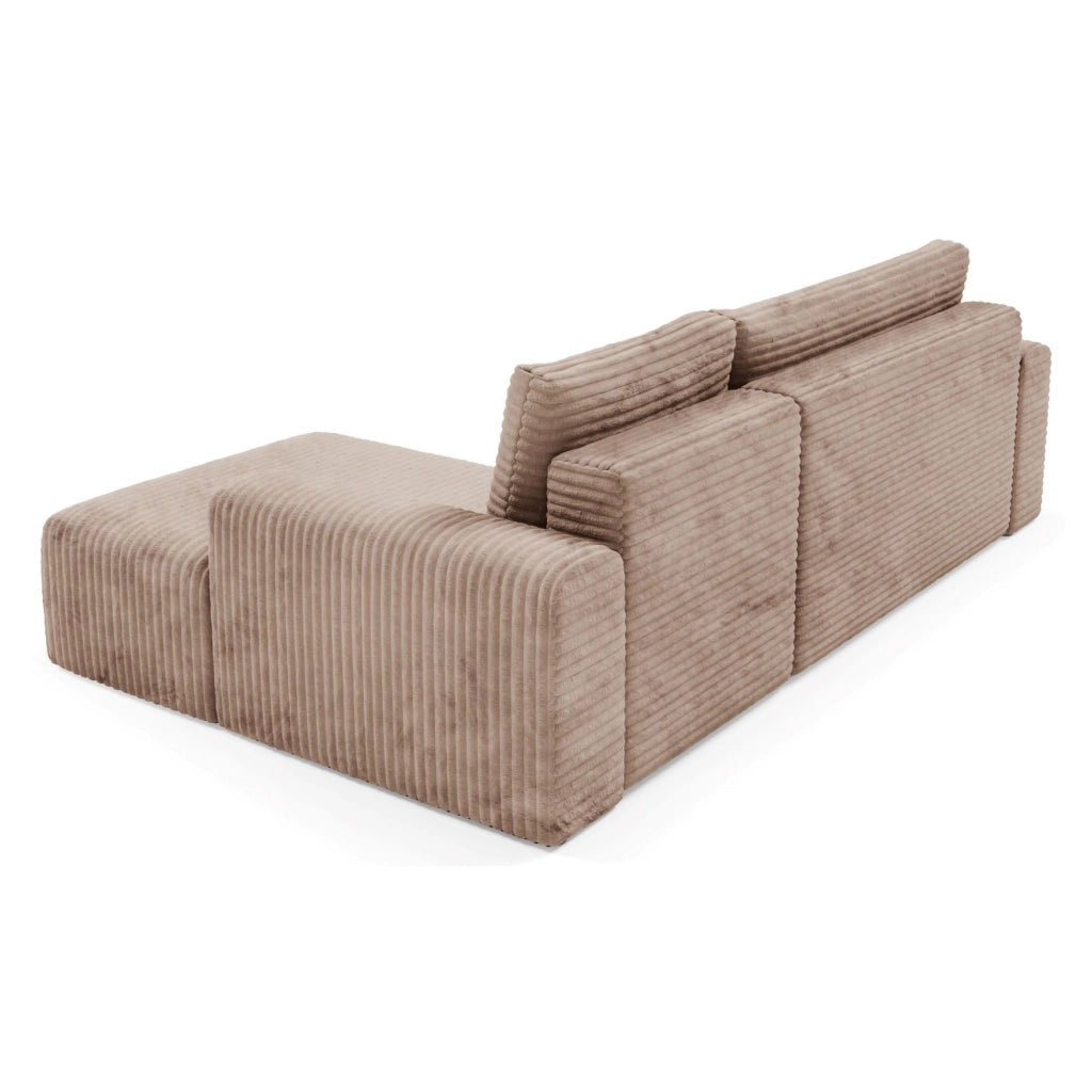 Folgarida, Divano Letto con Penisola Contenitore, 268x163 cm Beige