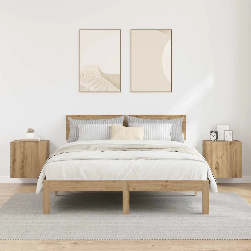 Mobiletti TV da Parete 2 pcs Rovere artigianale 40,5x30x40cm 882936