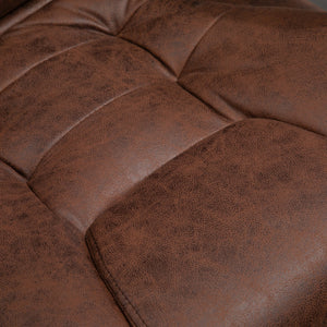 Sedia Poltrona Presidenziale Massaggiante da Ufficio 65x160x104 cm in Microfibra Marrone