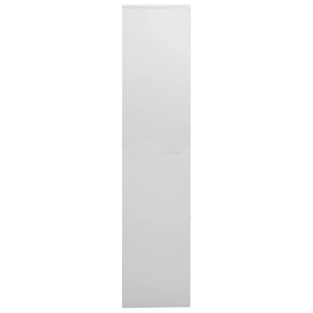 Armadio per Ufficio Grigio Chiaro 90x40x180 cm Acciaio e Vetro 335939