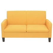 Divano a 2 posti per soggiorno salotto casa uso interno 135 x 65 x 76 cm giallo 02_0020022