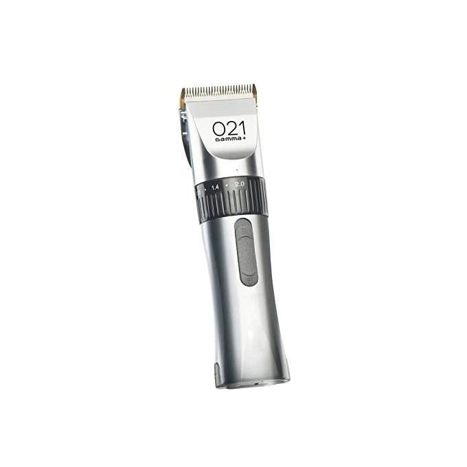 Gamma Piu' PTOSGAMMA21 021 Gamma+ Tagliacapelli Professionale Testina Ceramica 5 Pettini Doppia Alimentazione Ricaricabile colore Argento