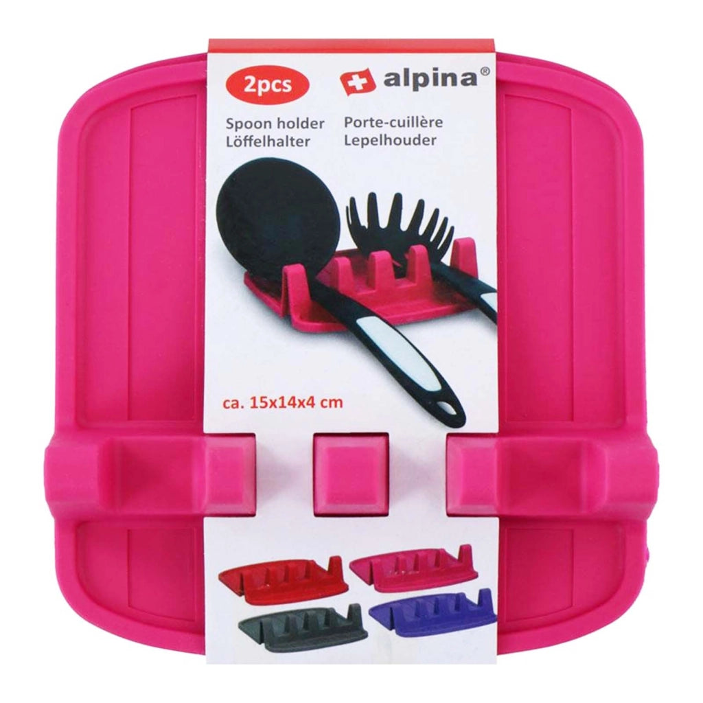Porta cucchiaio compatto in silicone antiscivolo 15x14 cm Rosa Alpina
