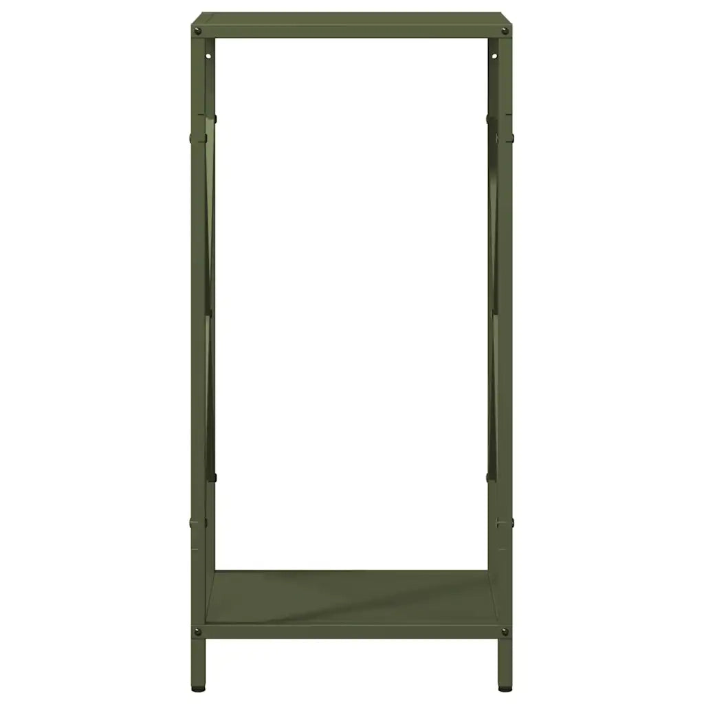 Rastrelliera per Legna da Ardere Verde Oliva 34x25x70 cm CFW4023888