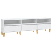 Mobile TV multimediale mensola TV credenza TV per sala da pranzo soggiorno camera da letto 150 x 30 x 44,5 cm legno ingegnerizzato bianco 02_0025965
