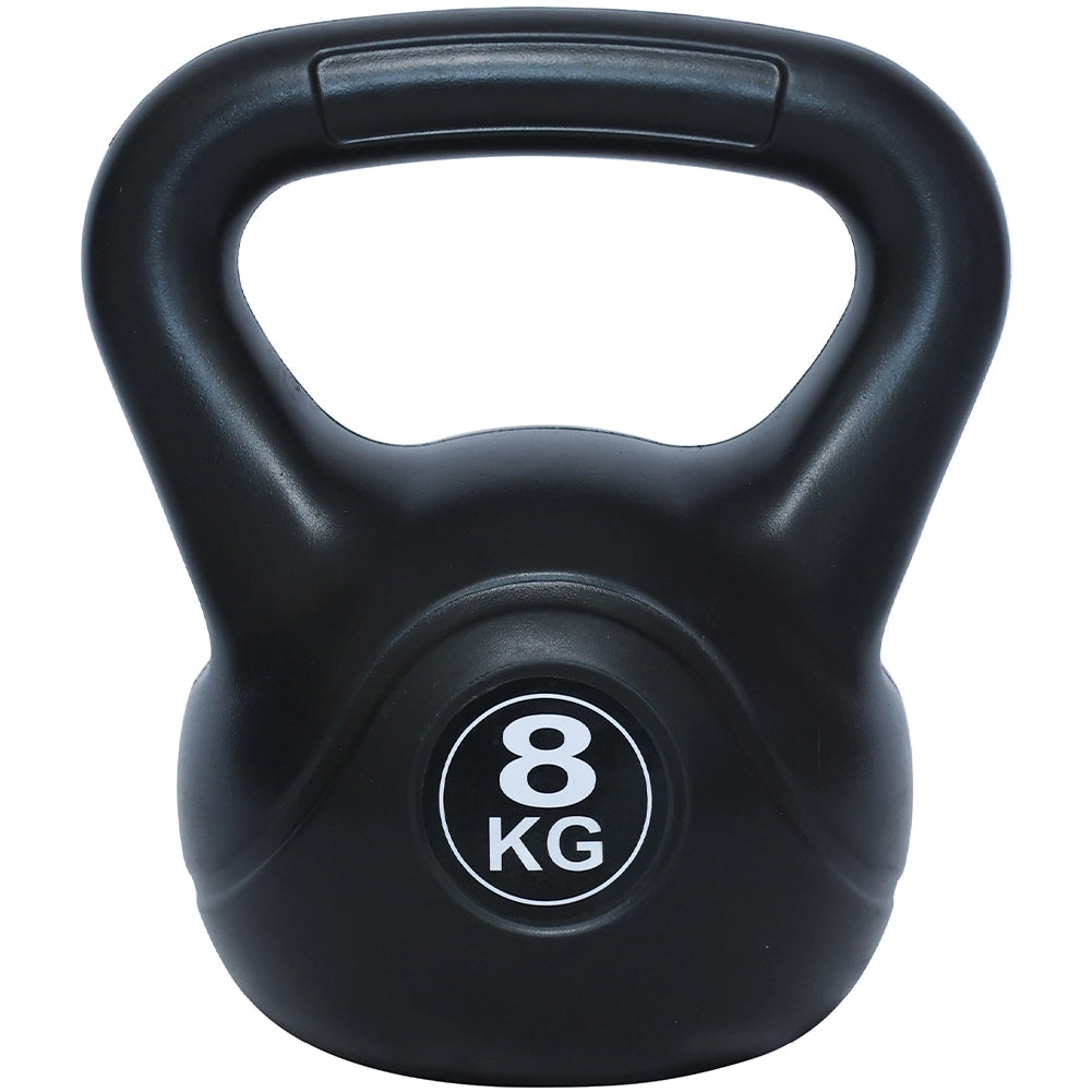 Kettlebell 8 Kg in PVC con Cemento Manico Antiscivolo Peso per Fitness Palestra
