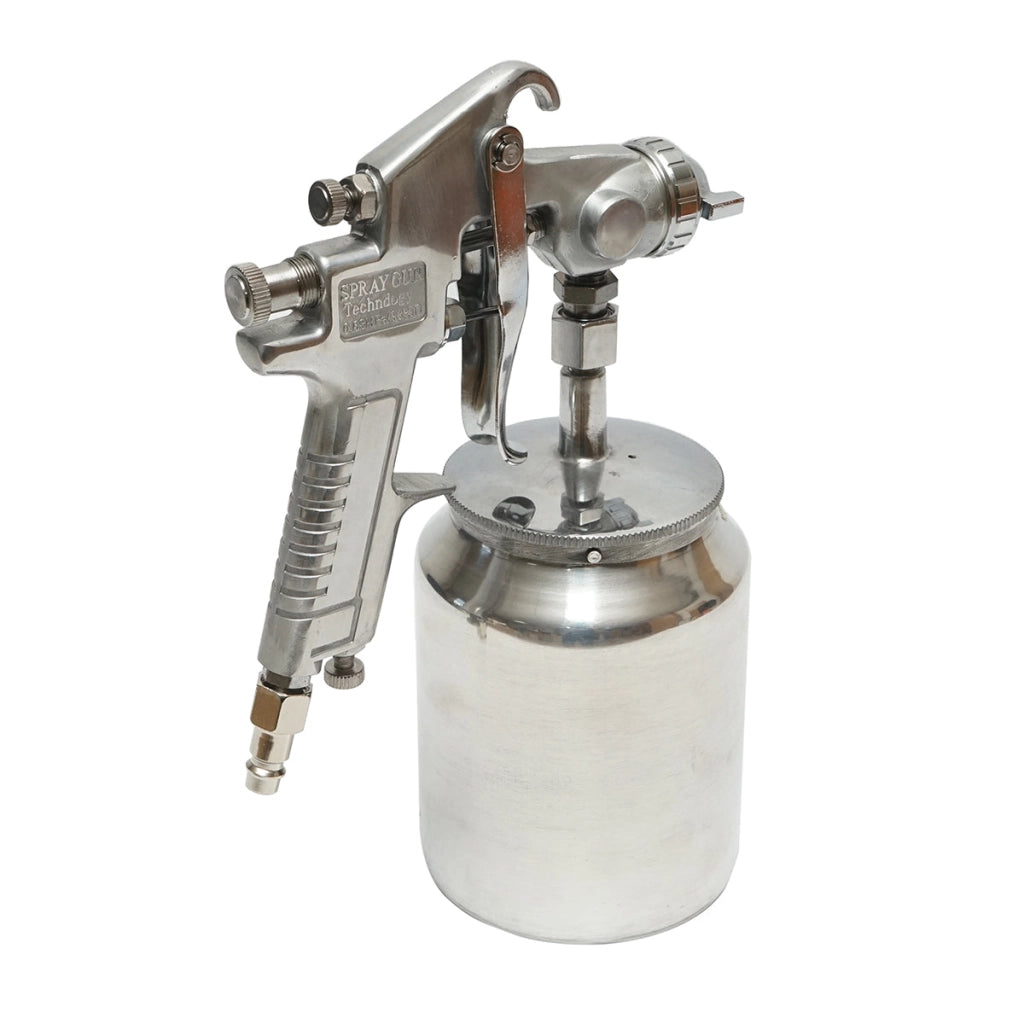 Pistola a spruzzo per verniciatura industriale con aria compressa da 600 ml, ugello da 2,5 mm, portata 400 ml/min, pressione max 5 bar