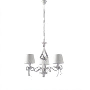 Lampadario Shabby Chic Lucy 3 Luci Bianco LuceArt Classic