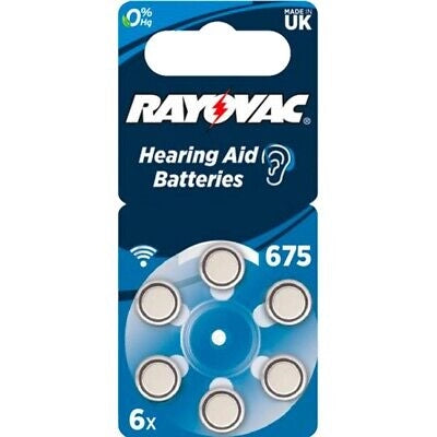 PILA PER ACUSTICA 'RAYOVAC 675' Blister 6 Pezzi - 10 confezioni