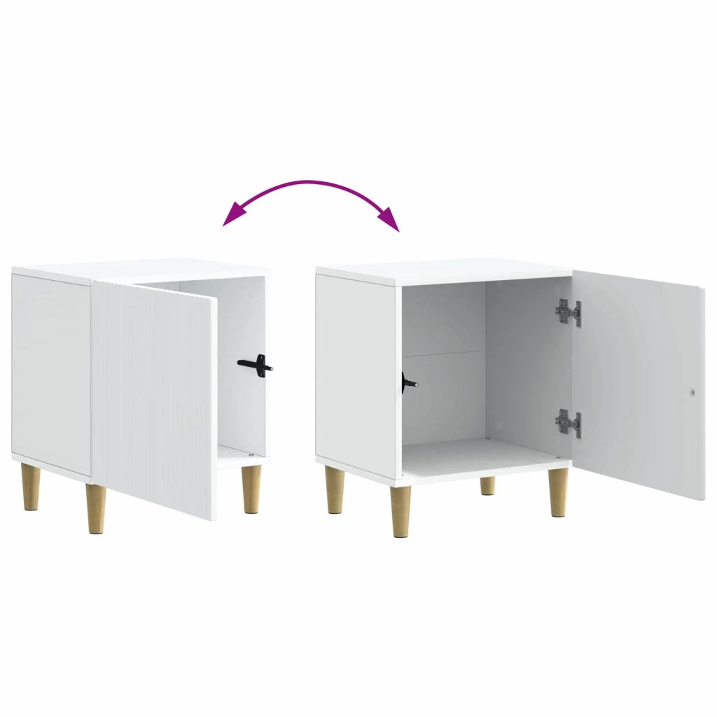 Armadio da Notte 2 pcs Bianco 43 x 34,5 x 50 cm 894566