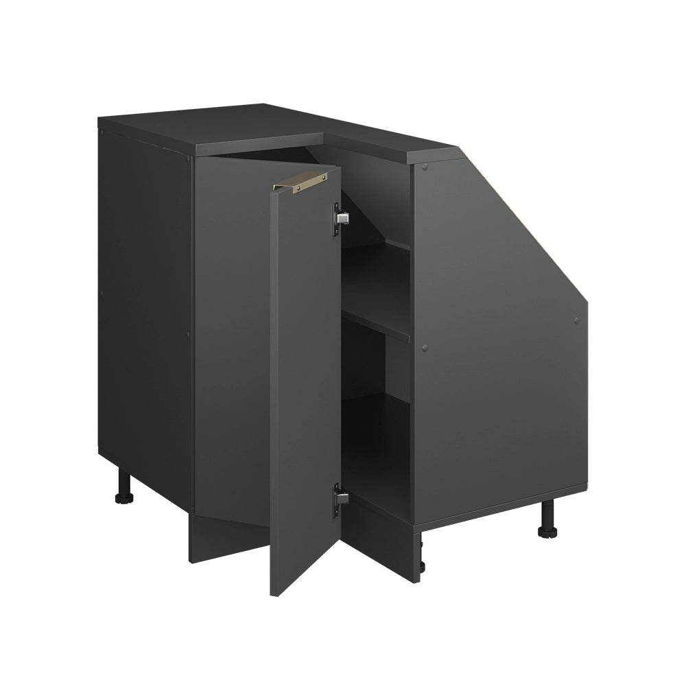 Mobile sottotetto Mobile angolare Rion Antracite-oro/Antracite 75.6 x 83.8 cm con 1 porta Vicco