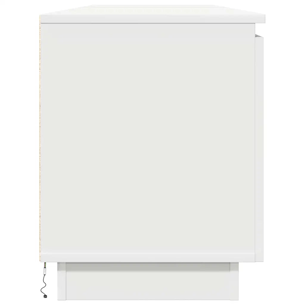 Mobile TV con LED-Credenza per TV Bianco 180 x 38 x 49 cm Legno multistrato