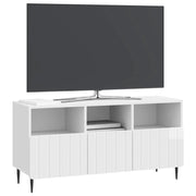 Mobile TV | Armadietto TV | Mobile Porta TV Bianco Lucido 102 x 34,5 x 50 cm Legno ingegnerizzato