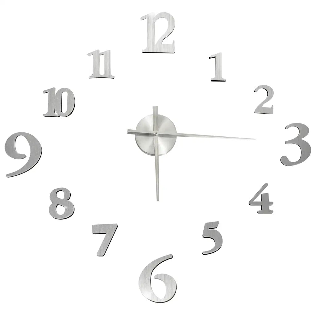 Orologio da Parete 3D Design Moderno Argento 100 cm XXL CFW4539934