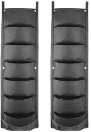 Set di due vasi per piante appesi - 2-pack - vasi per piante da appendere - vasi per piante da muro - Nero - rivestimento respirante - per uso interno/esterno - contenitore per piante
