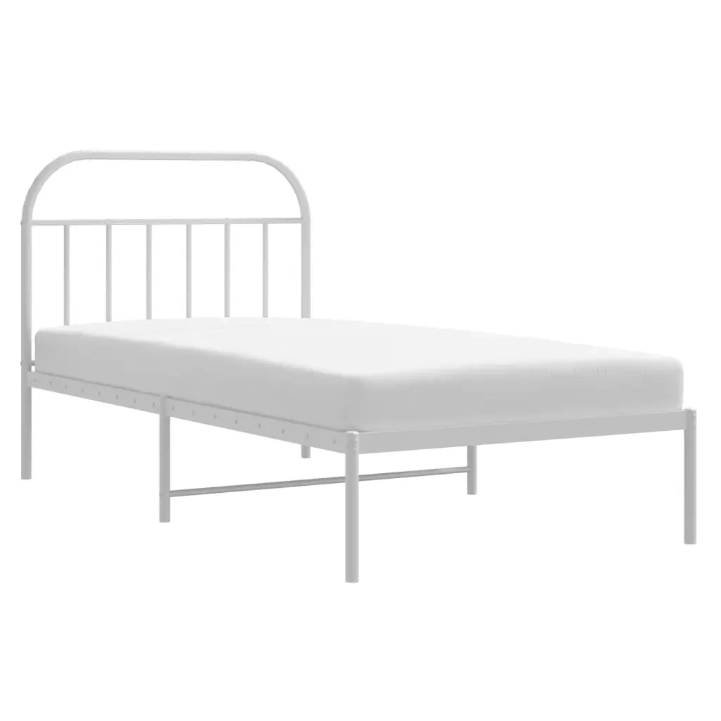 Giroletto con Testiera Metallo Bianco 107x203 cm 353680