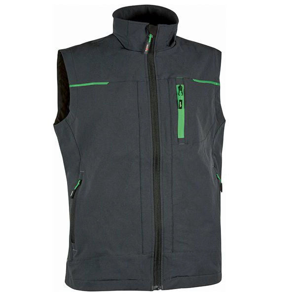U-power PE181RL Saturn Gilet da Lavoro Antinfortunistica 90% Nylon 10% Spandex Idrorepellente Traspirante colore Grigio