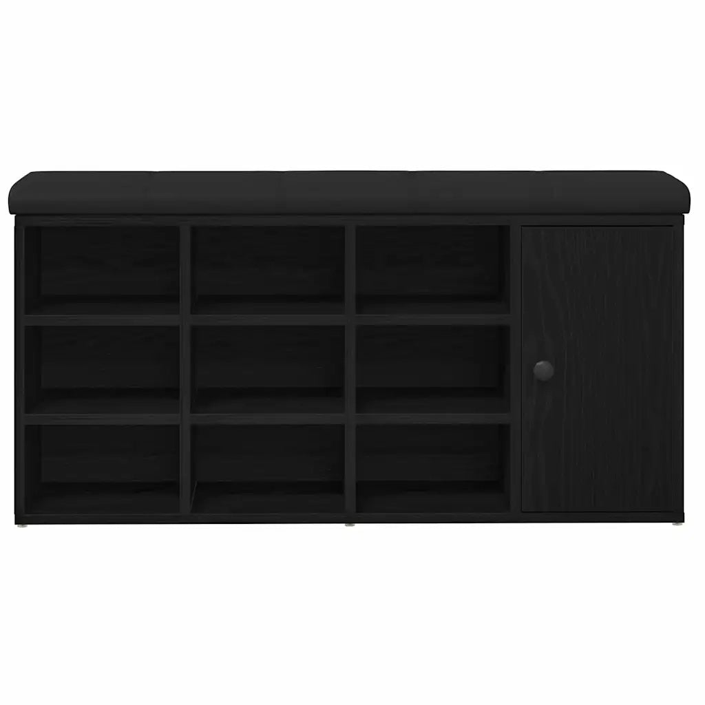 Panchina con contenitore Rovere Nero 102 x 32 x 50 cm 862986