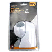 Trade Shop - Sensore Di Movimento A Infrarossi Per Lampadine Max 800 Watt Ip44 Bianco Yca1008 -