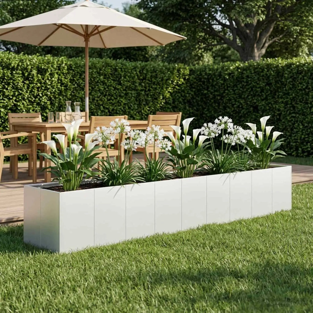 Vaso da giardino Bianco 360 x 80 x 60 cm 3422164