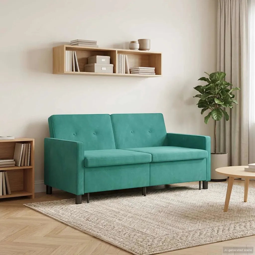 Divano letto Turchese Tessuto 42033362
