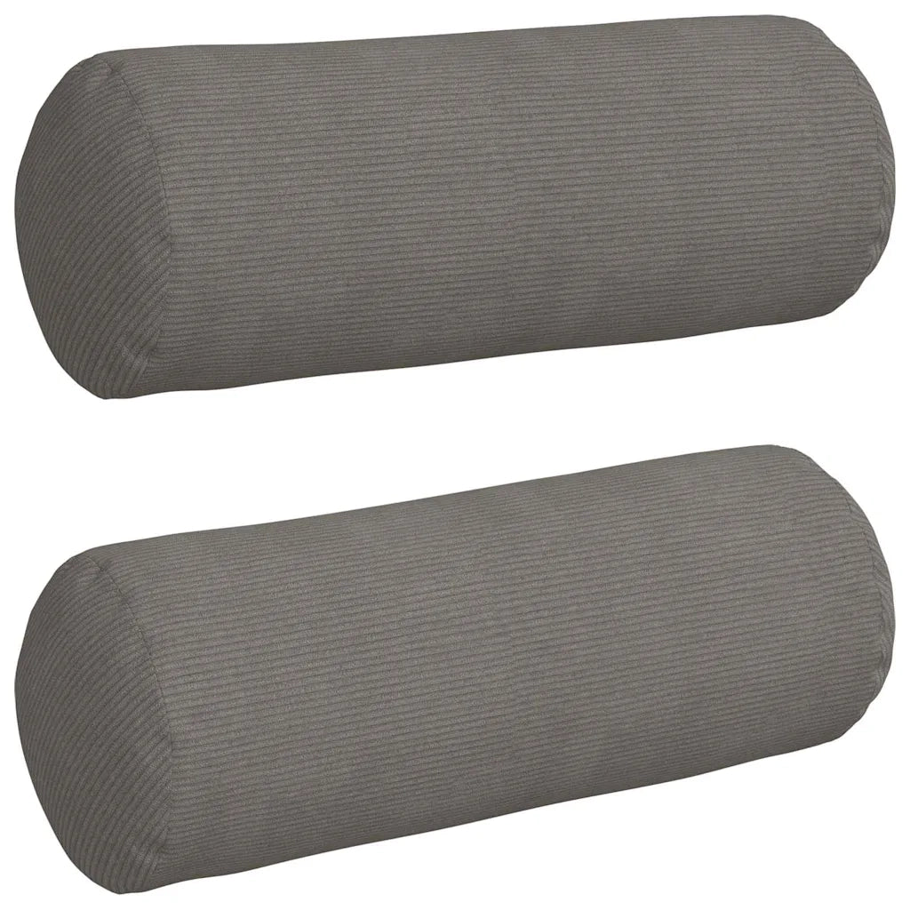 Cuscini a rullo 2 pcs Grigio chiaro Ø 25 x 70 cm