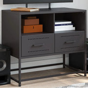 Mobile TV-Credenza per TV-Console TV Nero 68x39x60,5 cm in Acciaio 840424