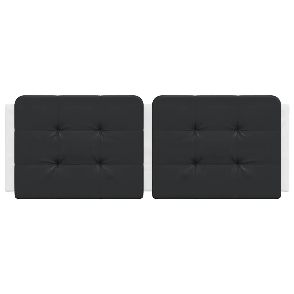 Cuscino Testiera Nero e Bianco 140 cm in Similpelle