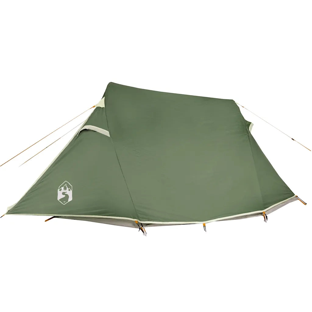 Tenda da Campeggio a Tunnel per 3 Persone Verde Impermeabile 94600